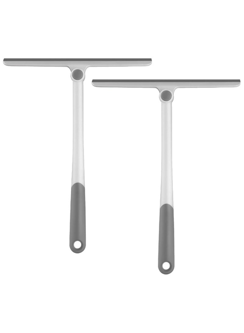 ECVV 2Pack Window Washer Shower Squeegee for Shower Doors Glass Window Wiper Window Cleaning Tool Brush for Glass Doors, Bathroom, Mirrors, Windows Cars and Tile Walls - Image 1