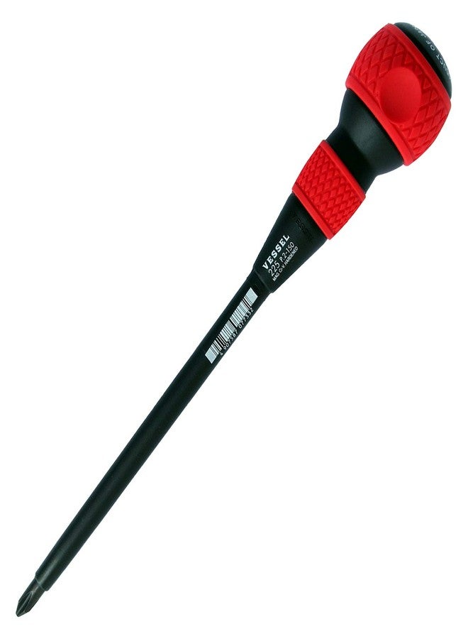 VESSEL BALL GRIP Screwdriver with Covered Shank +2x150 (6") No.225 225P2150 - Image 2