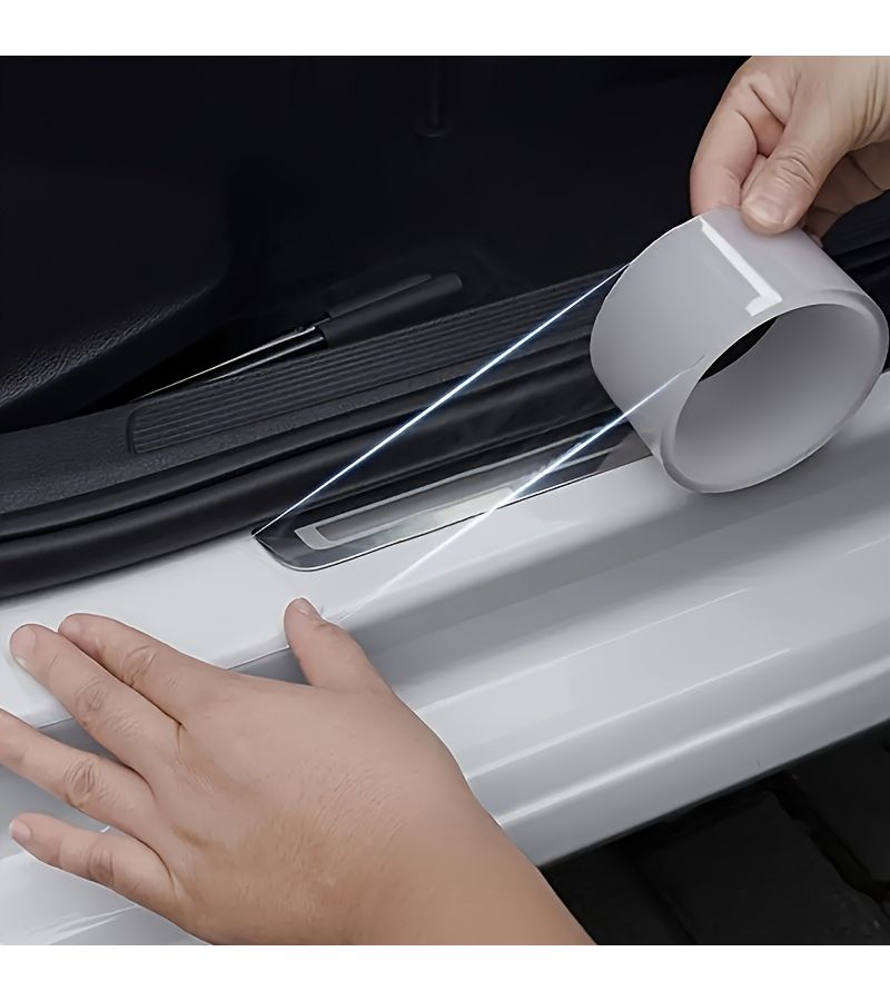 Transparent HD Thickened Car Door Edge Protection Strip 50mm Anti Scratch Rubber Tape - Image 1