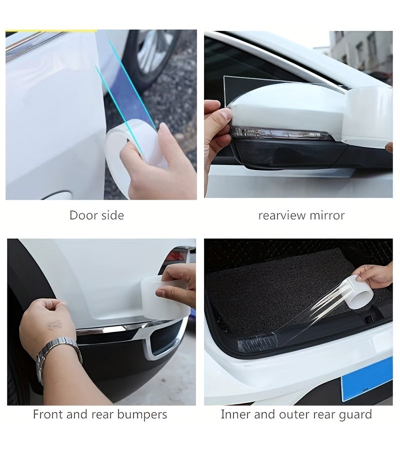 Transparent HD Thickened Car Door Edge Protection Strip 50mm Anti Scratch Rubber Tape - Image 5