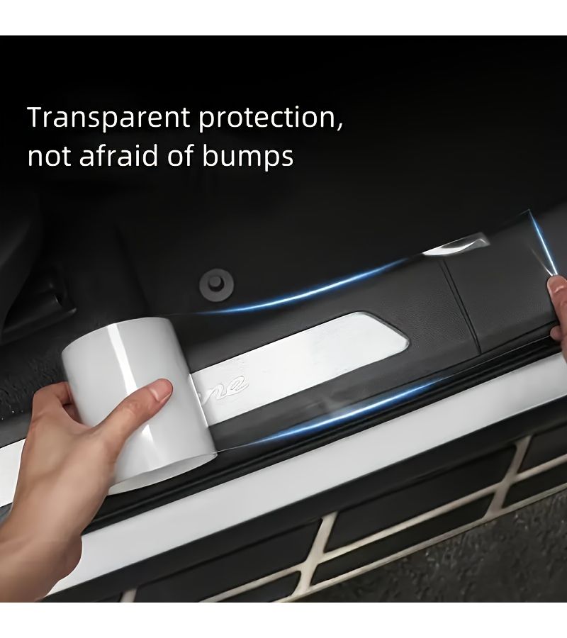 Transparent HD Thickened Car Door Edge Protection Strip 50mm Anti Scratch Rubber Tape - Image 2