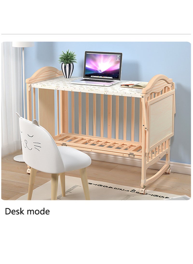 Arabest Baby bed , Solid Wooden Cot Furniture Suitable For New Born Without Mattress, 120*65*98cm  - Image 4