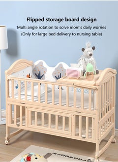 Arabest Baby bed , Solid Wooden Cot Furniture Suitable For New Born Without Mattress, 120*65*98cm  - Image 2
