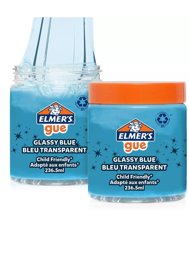 Elmers Elmer's Glassy Blue Ready Made Slime Gue 236ml Great for Mixing - Image 2