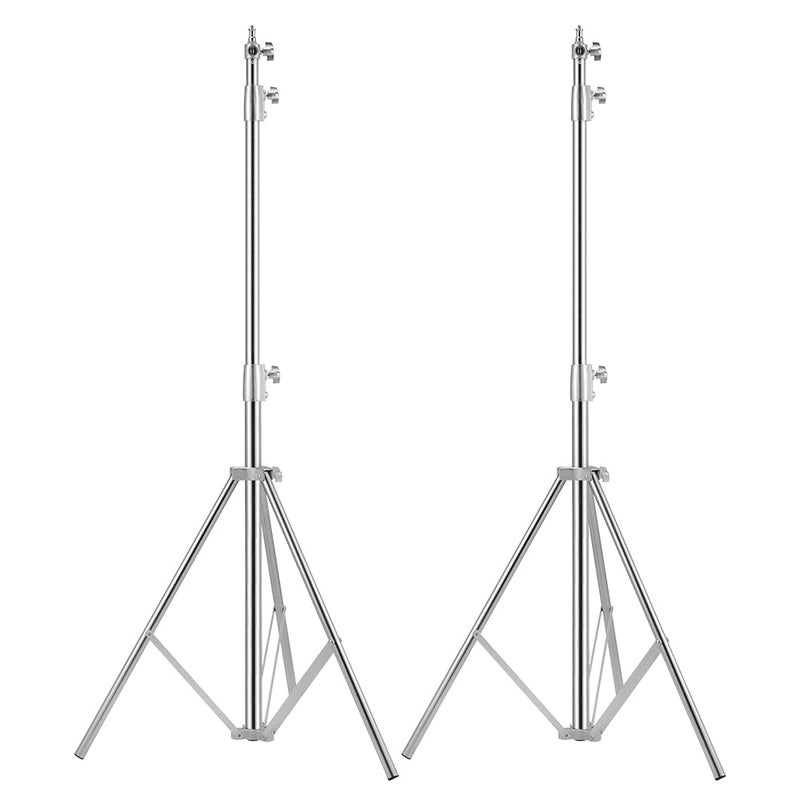 ITOTIN Heavy Duty Light Stand Tripod Stand for Photography, 9.19 Feet/2.8m Stainless Steel Light Tripods for Softbox, Speedlight, Strobe Light, Umbrella - Pack of 2 - Image 1