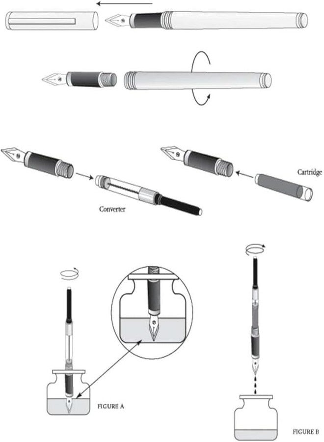 Krink F130 Mat black Combination and Unique look Fountain Pen - Image 5