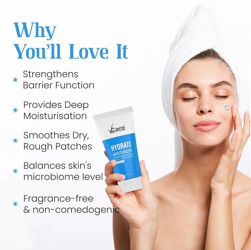 VCare مجموعة فرك الوجه المرطب 3 في 1 من Vcare مع واقي الشمس SPF 30 لحماية البشرة العادية إلى الدهنية 50 جرام - Image 3
