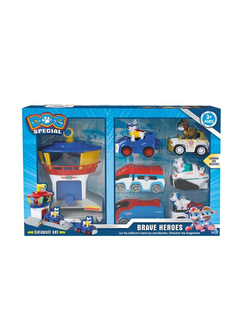 6 Pcs Dog Special Paw Patrol Car Toy Set, 1:55 True Metal Classic Gift Pack Collectible Diecast Vehicles Pull Back Cars, Animal Kingdom Playset for Kids  - Image 1