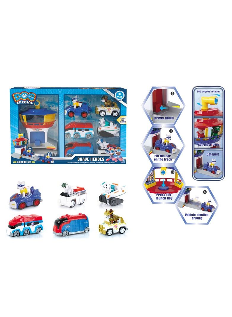 6 Pcs Dog Special Paw Patrol Car Toy Set, 1:55 True Metal Classic Gift Pack Collectible Diecast Vehicles Pull Back Cars, Animal Kingdom Playset for Kids  - Image 2
