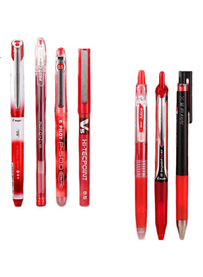 Pilot Retractable Gel Pen, Signature Pen, Colorful, For Students, Exams, And Office Use, Value Pack Of 5 Red Pens - Image 3