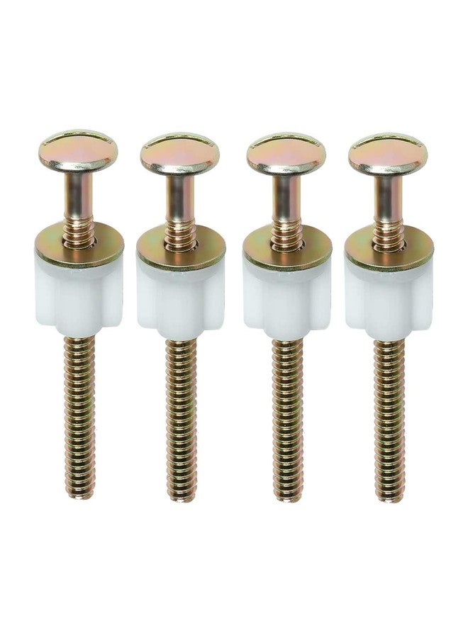 A.I.FORCE Toilet Seat Screws, Steel Seat Hinge Bolts and Nuts, Heavy Duty Fastener with Plastic Nuts and Metal Washers, Hardware Replacement for Top Mount Toilet Hinges (4) - Image 1