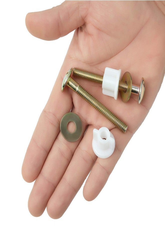 A.I.FORCE Toilet Seat Screws, Steel Seat Hinge Bolts and Nuts, Heavy Duty Fastener with Plastic Nuts and Metal Washers, Hardware Replacement for Top Mount Toilet Hinges (4) - Image 2