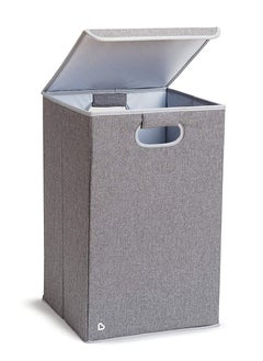 Generic Laundry Hamper with Lid, Grey  - Image 2