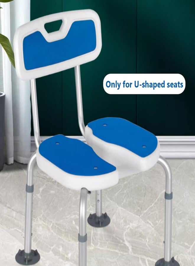 MESINURS U-Shaped Shower Chair Seat Mat Sets - Bath Bench Non-Slip Cushion EVA Foam Pad with Adhesive for Handicap, Disabled (Not Include Stool) - Image 4