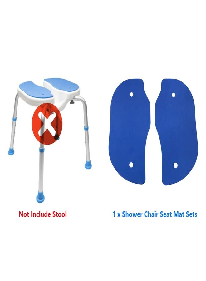 MESINURS U-Shaped Shower Chair Seat Mat Sets - Bath Bench Non-Slip Cushion EVA Foam Pad with Adhesive for Handicap, Disabled (Not Include Stool) - Image 5