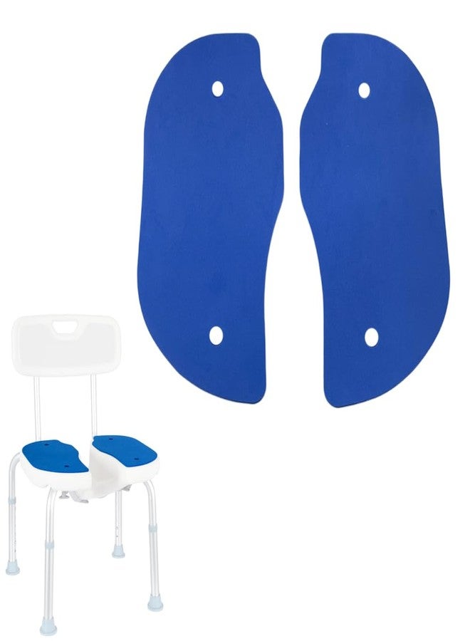 MESINURS U-Shaped Shower Chair Seat Mat Sets - Bath Bench Non-Slip Cushion EVA Foam Pad with Adhesive for Handicap, Disabled (Not Include Stool) - Image 1
