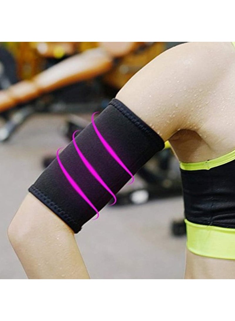 Generic Yoga Body Shaping Arm Band,Arm Trimmers Wraps Slimmer Arms Sweat Neoprene Armbands Sauna Waist Trainer Gym Exercise Compression Bands for Running Jogging Exercise  - Image 2