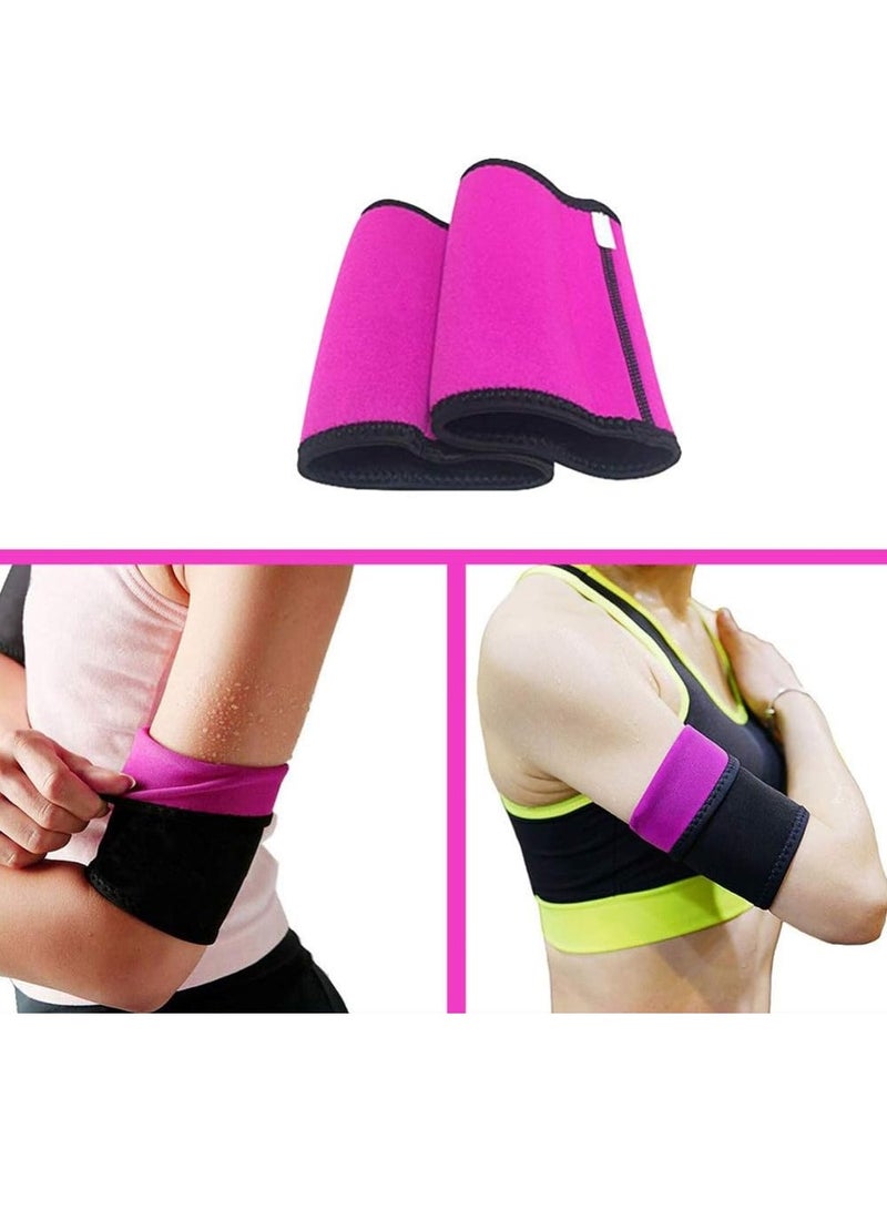 Generic Yoga Body Shaping Arm Band,Arm Trimmers Wraps Slimmer Arms Sweat Neoprene Armbands Sauna Waist Trainer Gym Exercise Compression Bands for Running Jogging Exercise  - Image 4