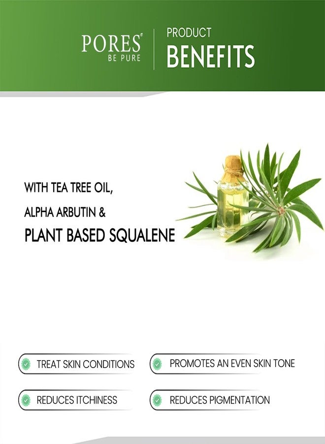 PORES Be Pure Body Lotion with Tea Tree Oil, Alpha Arbutin & Plant-Based Squalane | Anti-Pigmentation & Tan Removal Moisturizer | Helps Reduce Fine Lines & Promotes Skin Tightening | No Parabens & Silicone – For All Skin Types ( 250 ml ) - Image 4