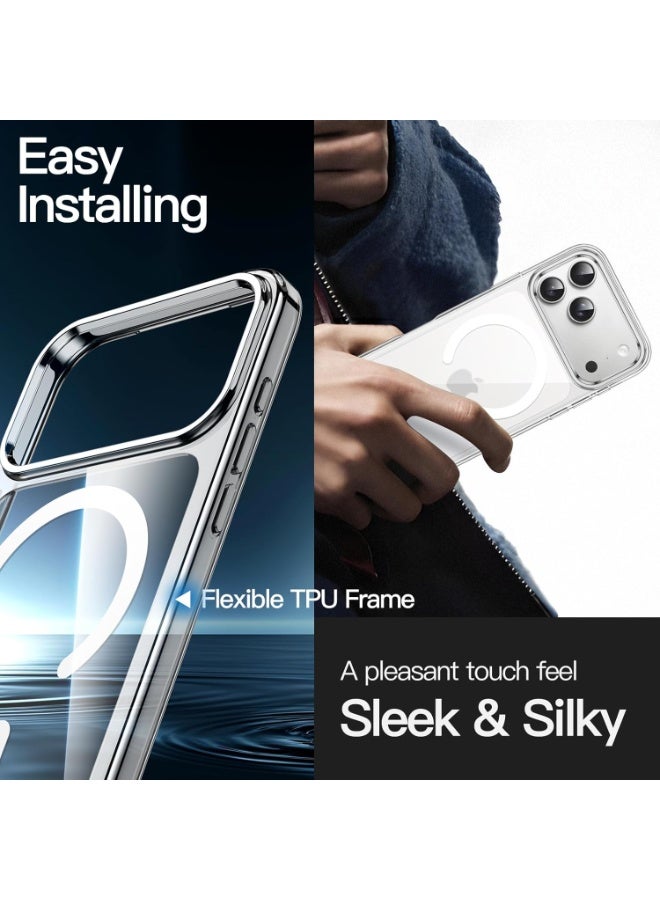 ARMOR Case Cover for iPhone 17 Pro Max 6.9inch, Compatible with MagSafe, Scratch-Resistant Back, Anti-Scratch Clear Back Magnetic Phone Cover - Image 4