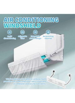 Generic AC Deflector with Adjustable Arm, No-Drill Air Conditioner Deflector, Protects from Direct Air Blasts  - Image 2