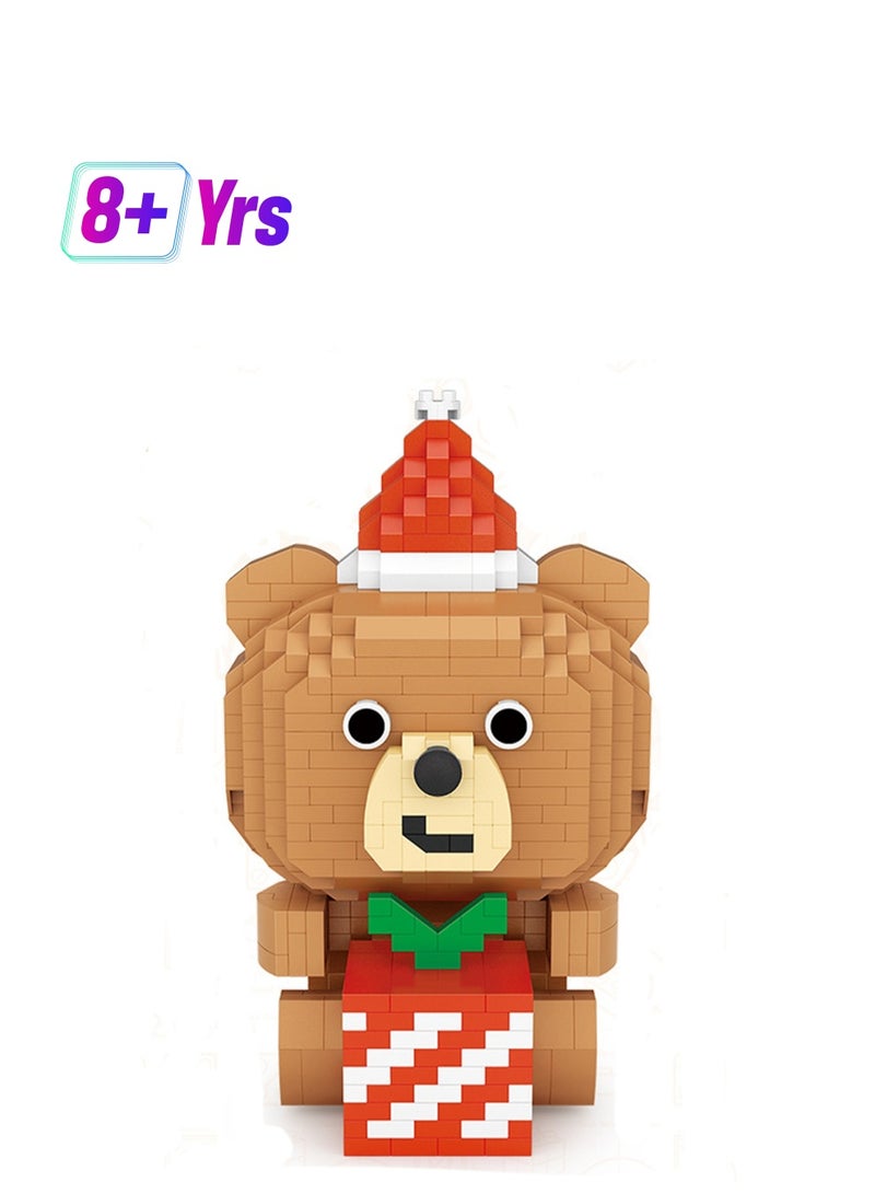 870 Pieces Of Little Brown Bear Model Set Assembly Building Blocks Creative Diy Assembly Toys Children Adult Home Decorations  - Image 1