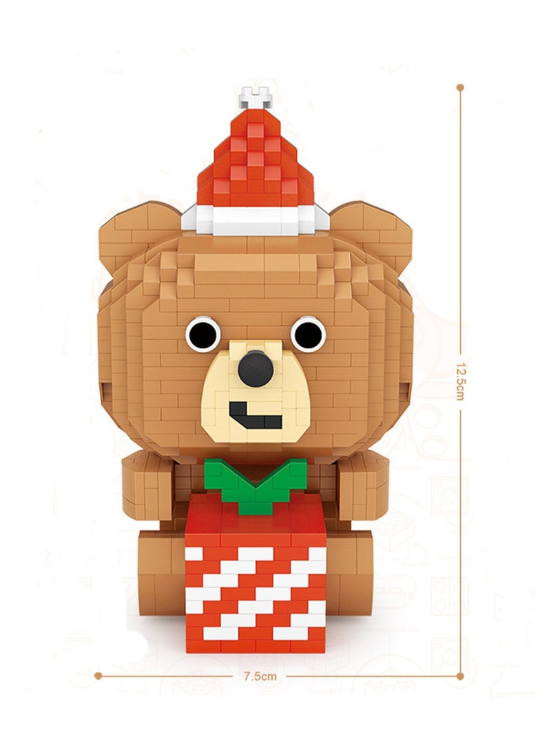 870 Pieces Of Little Brown Bear Model Set Assembly Building Blocks Creative Diy Assembly Toys Children Adult Home Decorations  - Image 2