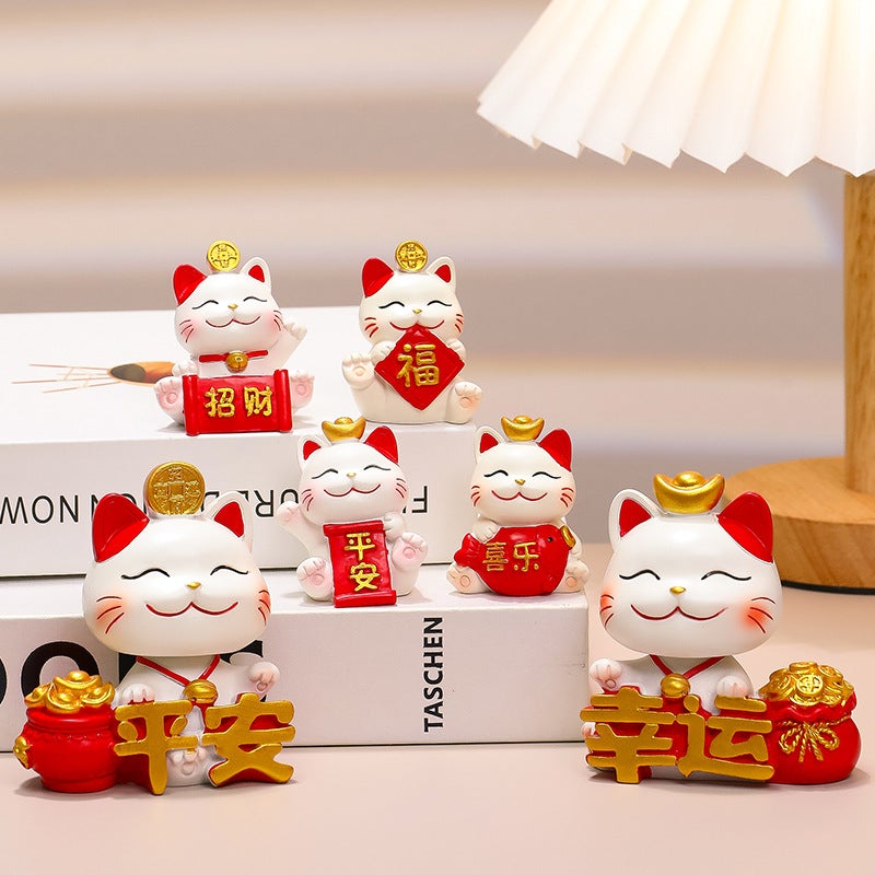 Cute Resin Cat Doll – Creative Cartoon Figure for Office Decor and Gifts - Image 2
