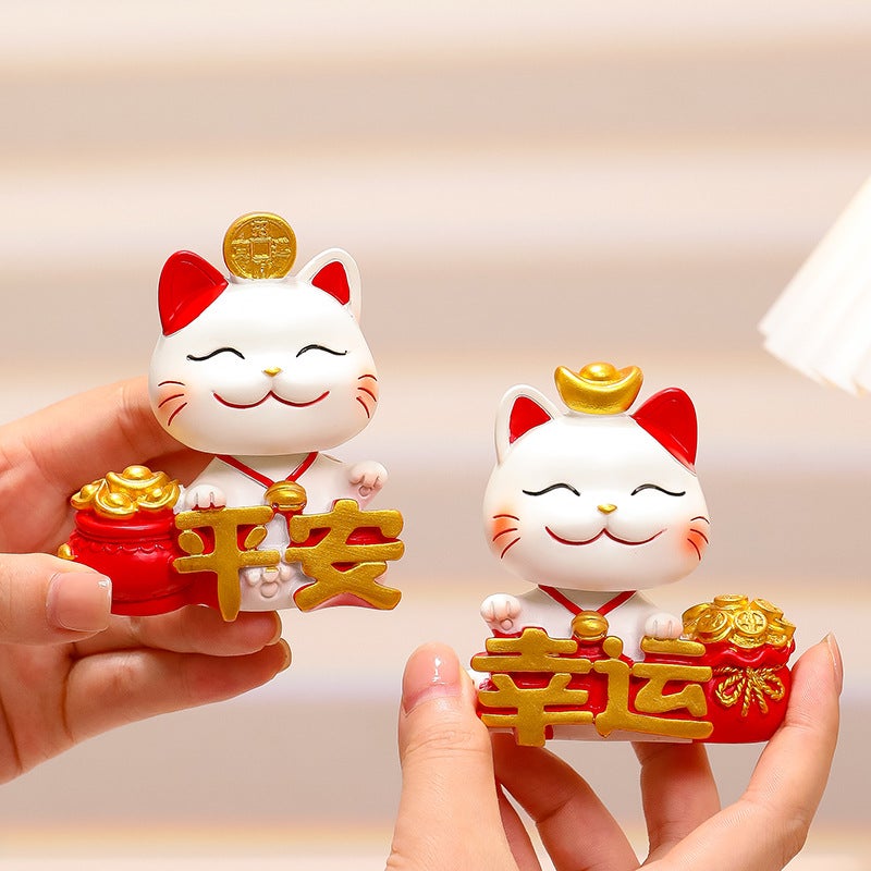 Cute Resin Cat Doll – Creative Cartoon Figure for Office Decor and Gifts - Image 3