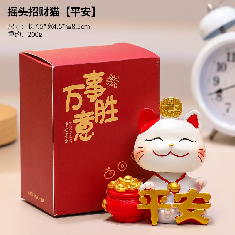 Cute Resin Cat Doll – Creative Cartoon Figure for Office Decor and Gifts - Image 1