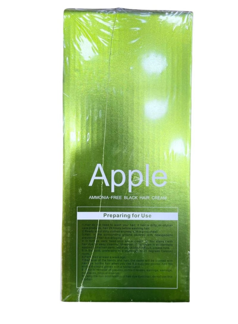 Mokeru Professional Apple Ammonia-Free Black Hair Color Cream | 96-Hour Long-Lasting Natural Black | Vitamin-C Rich Formula | Gentle & Water-Resistant - Image 2