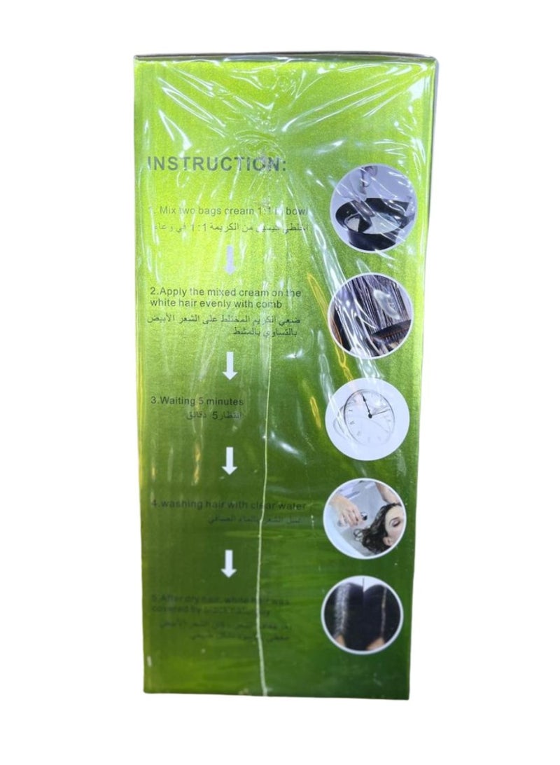 Mokeru Professional Apple Ammonia-Free Black Hair Color Cream | 96-Hour Long-Lasting Natural Black | Vitamin-C Rich Formula | Gentle & Water-Resistant - Image 3