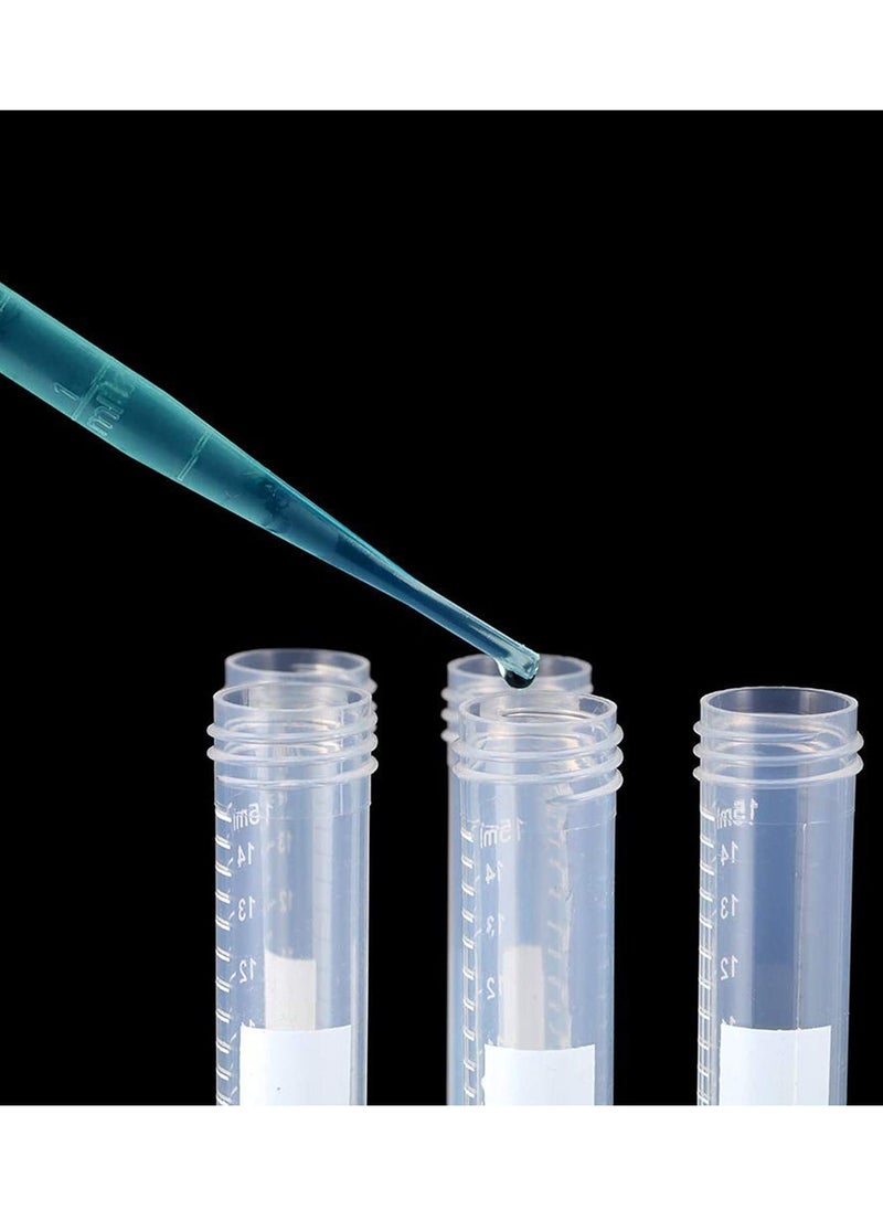 SYOSI - 100PCS 3ML Pipettes, Disposable Pasteur Pipette, Eye Dropper, Plastic Liquid Droppers for Essential Oils, Graduated, Dispensing, Measuring, Watering, Interval 0.5ml, Clear - Image 1