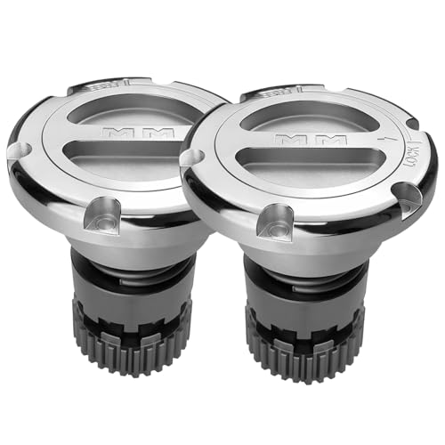 Mile Marker 549 Pair of Premium Manual Locking Hubs fits 2005 2020 F250 F350 F450 F550 - Replaces Original Equipment Manual or Automatic Hubs - High Performance - Durable Metal Construction - Image 1