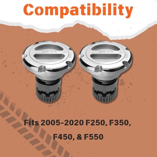 Mile Marker 549 Pair of Premium Manual Locking Hubs fits 2005 2020 F250 F350 F450 F550 - Replaces Original Equipment Manual or Automatic Hubs - High Performance - Durable Metal Construction - Image 4