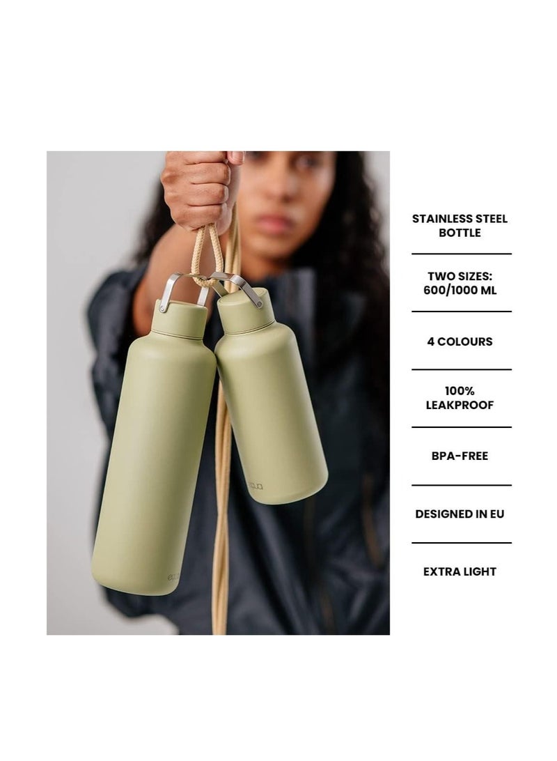 EQUA Timeless Stainless Steel Water Bottle BPA Free Leak Proof Durable Multi functional 1000ml - Image 3