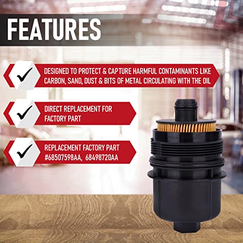 AA Ignition Replacement Engine Oil Filter - Compatible with Jeep Gladiator, Wrangler & Ram 1500 3.0L Vehicles - Replaces 68507598AA, 68498720AA - 2020, 2021-3 Liter Diesel Engines - Image 2