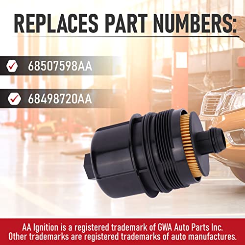 AA Ignition Replacement Engine Oil Filter - Compatible with Jeep Gladiator, Wrangler & Ram 1500 3.0L Vehicles - Replaces 68507598AA, 68498720AA - 2020, 2021-3 Liter Diesel Engines - Image 3