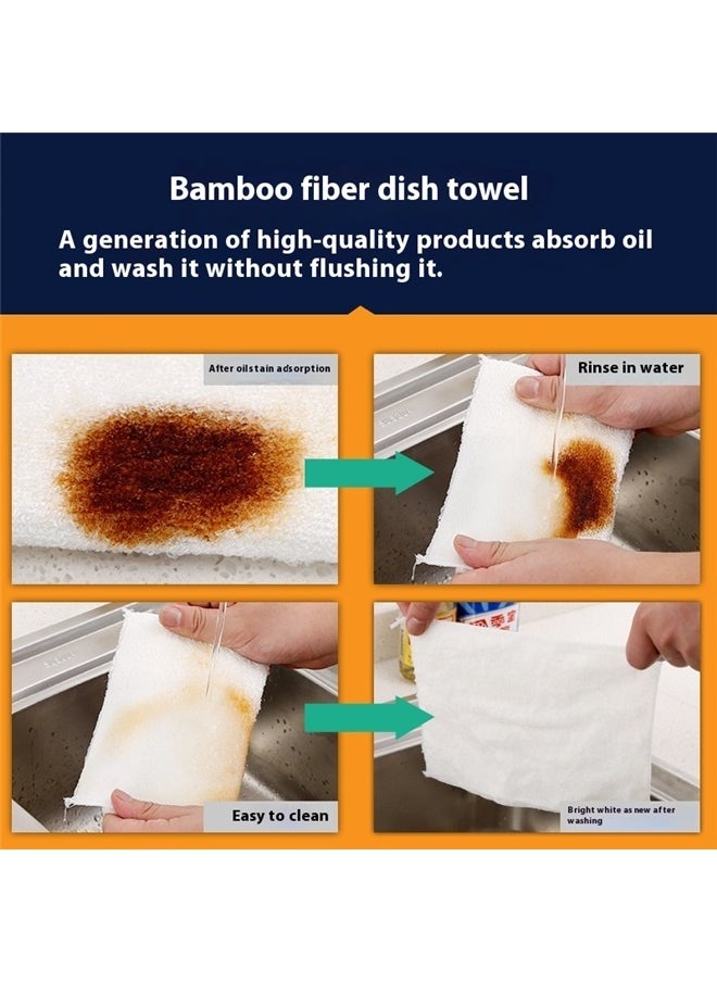 yongsheng 5-Piece Cotton Dish Cloth Set White 27x30cm, Hemmed Fingertip Towels for Kitchen  - Image 3