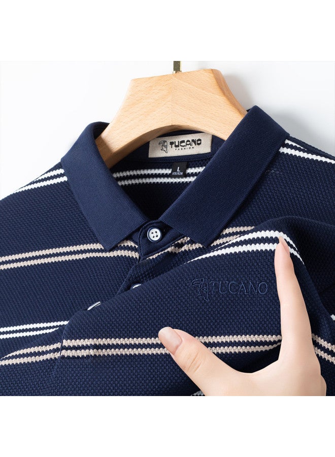 Tucano قميص بولو قصير الأكمام مخطط صيفي للرجال - أسلوب متعدد الاستخدامات وعصري - Image 2