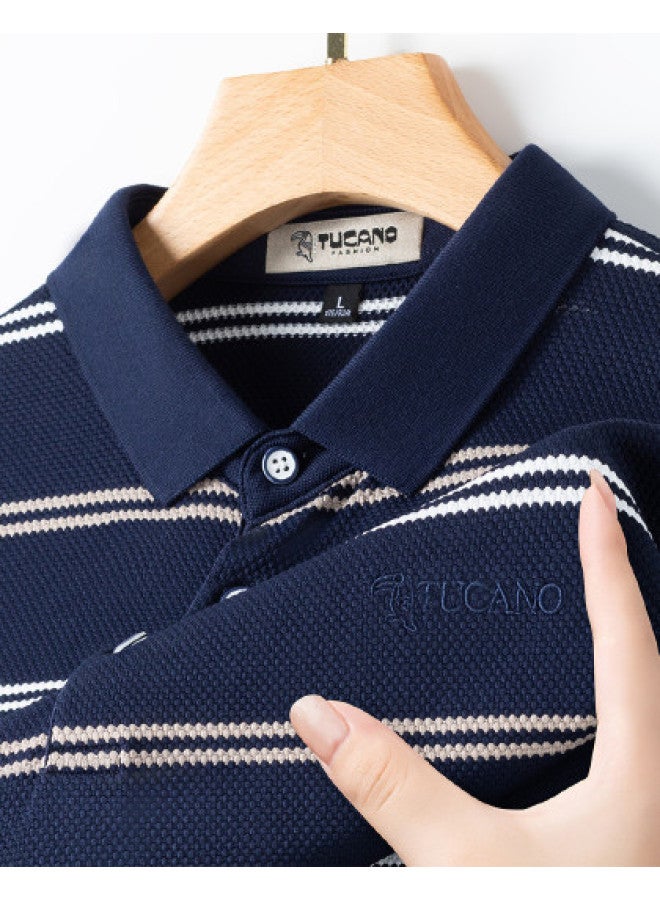Tucano قميص بولو قصير الأكمام مخطط صيفي للرجال - أسلوب متعدد الاستخدامات وعصري - Image 1