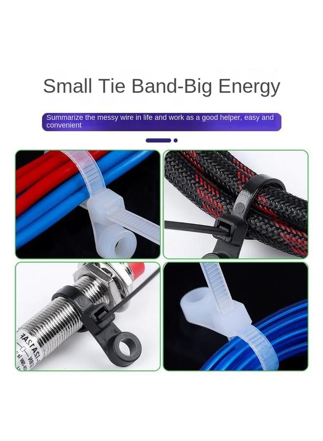 Bluejw Fixed Head Nylon Cable Tie Screw Hole Cable Tie 4*5*100*150*200*300 Round Hole Self-locking Cable Tie With Hole - Image 4
