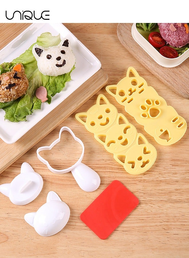 Unique 4 Piece Rice Ball Mould Set - Cute Cat Rice Ball Mould - Sushi Mould - Sandwich DIY Kitchen Tools - Image 4