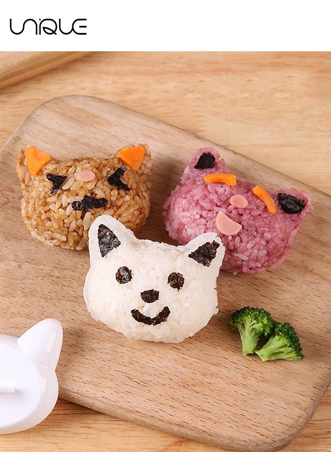 Unique 4 Piece Rice Ball Mould Set - Cute Cat Rice Ball Mould - Sushi Mould - Sandwich DIY Kitchen Tools - Image 3