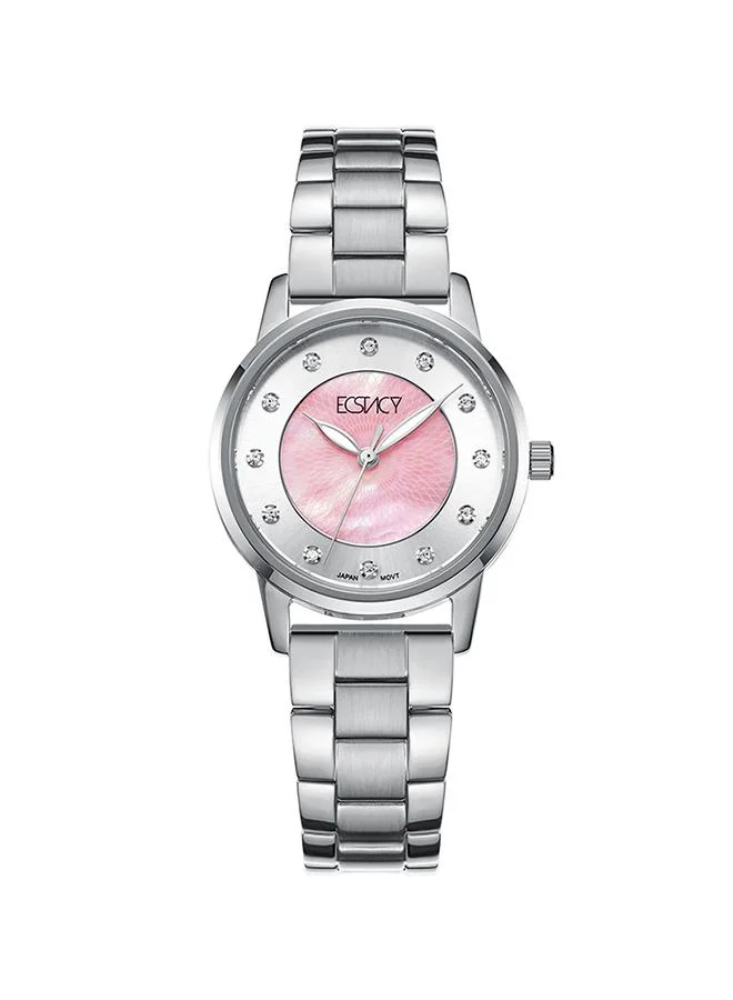 ECSTACY Ecstacy E20503-SBSMP Women's Analog Display Watch & Stainless Steel Strap Silver