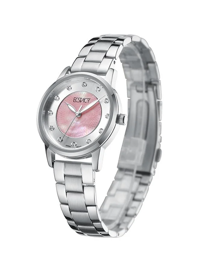 ECSTACY Ecstacy E20503-SBSMP Women's Analog Display Watch & Stainless Steel Strap Silver