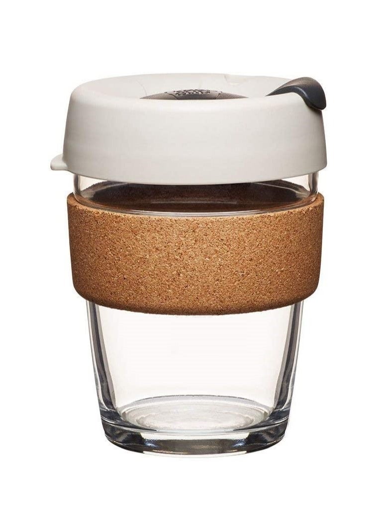 KeepCup Brew Cork - Reusable Coffee Cup Tempered Glass and Natural Cork, M 12oz/340ml - Filter - Image 1