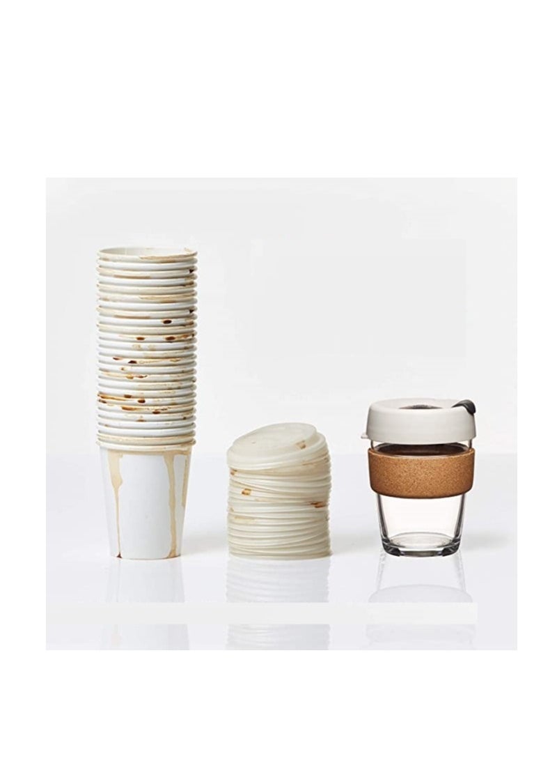KeepCup Brew Cork - Reusable Coffee Cup Tempered Glass and Natural Cork, M 12oz/340ml - Filter - Image 2