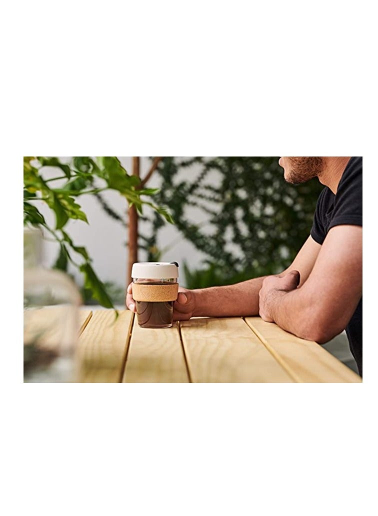 KeepCup Brew Cork - Reusable Coffee Cup Tempered Glass and Natural Cork, M 12oz/340ml - Filter - Image 3