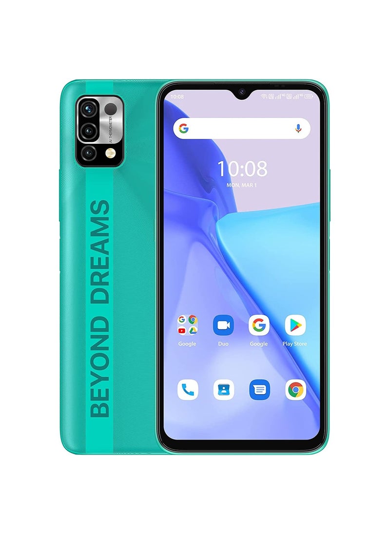 UMIDIGI Power 5 Cell Phone 4GB 128GB 6150mAh Battery Unlocked Smartphone with 6.53 Full Screen 16MP AI Triple Camera Android Phone Green